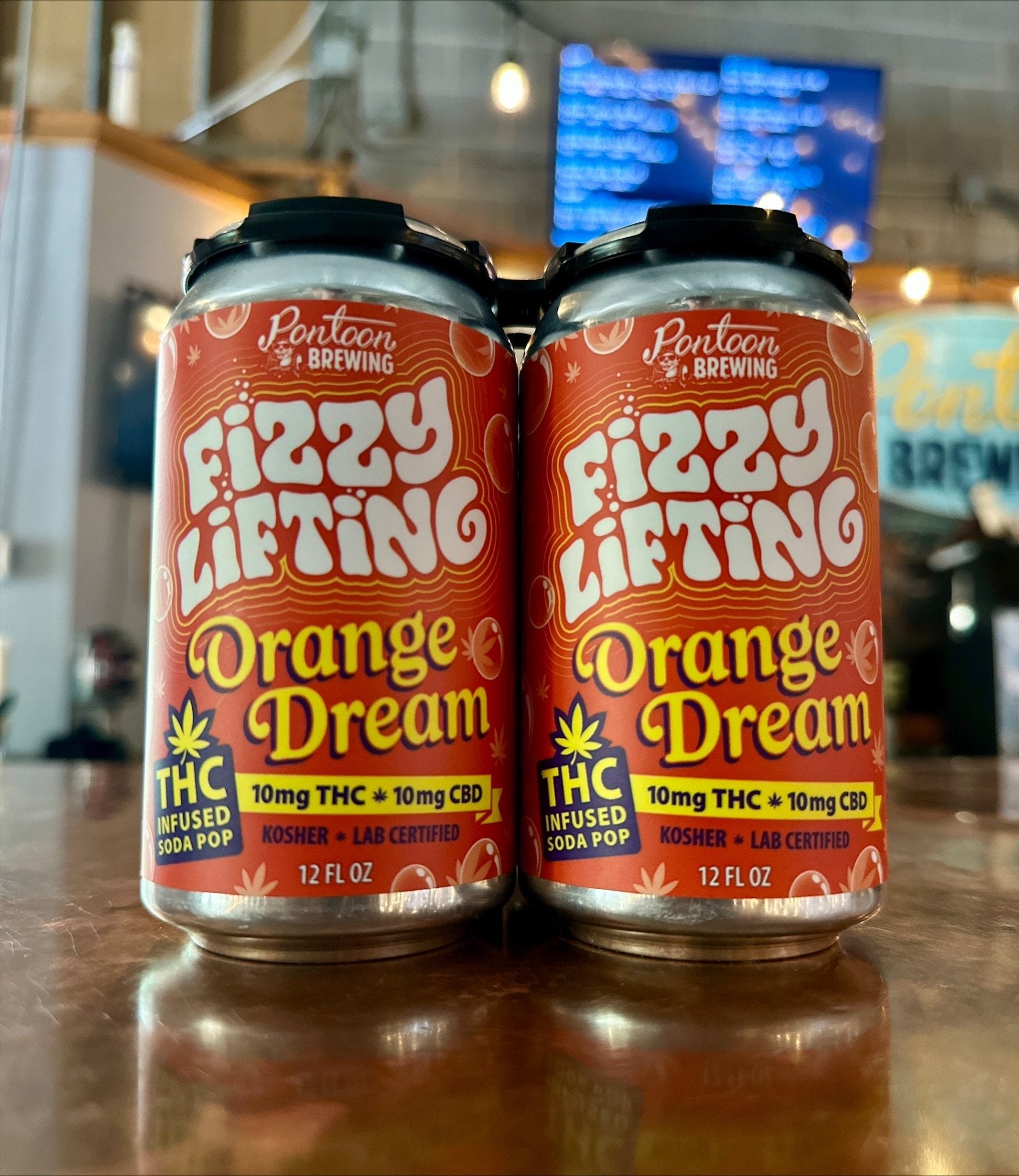 Fizzy Lifting Orange Dream THC Soda – 4‑Pack | 10mg Delta‑9 Fast